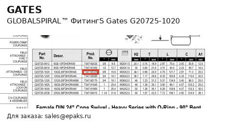 Gates G20725-1020