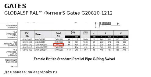 Gates G20810-1212