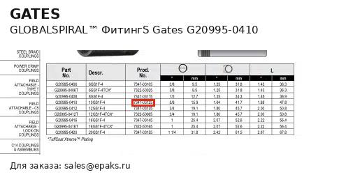 Gates G20995-0410