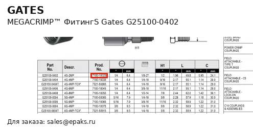 Gates G25100-0402