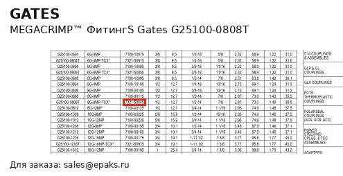 Gates G25100-0808T