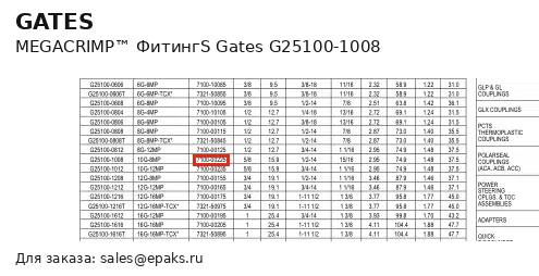 Gates G25100-1008
