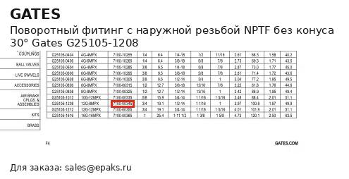 Gates G25105-1208