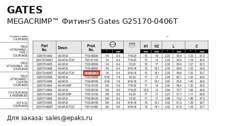 Gates G25170-0406T