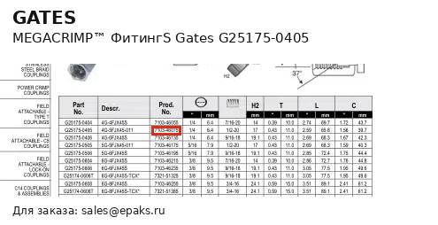 Gates G25175-0405