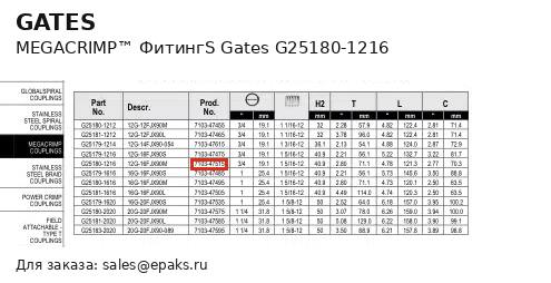 Gates G25180-1216