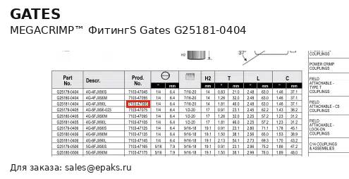 Gates G25181-0404