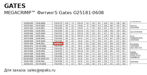 Gates G25181-0608