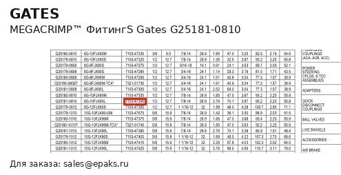 Gates G25181-0810