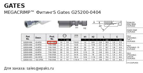 Gates G25200-0404