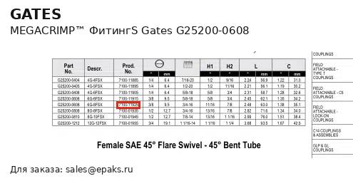 Gates G25200-0608