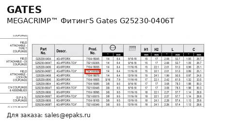 Gates G25230-0406T