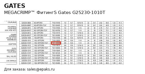 Gates G25230-1010T