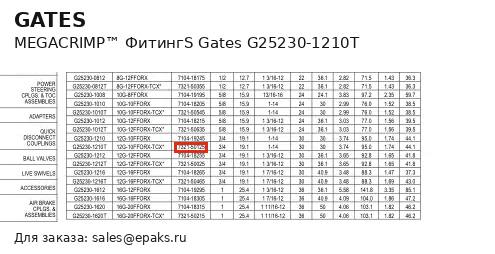 Gates G25230-1210T