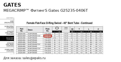 Gates G25235-0406T