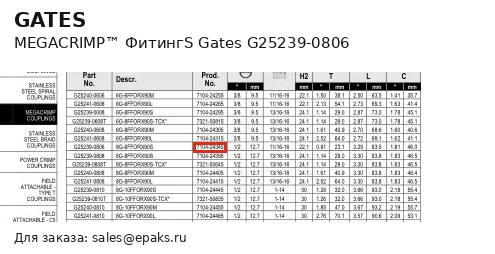 Gates G25239-0806