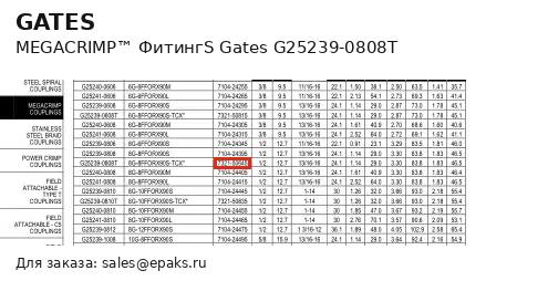 Gates G25239-0808T