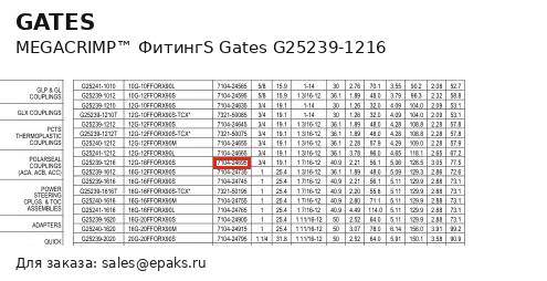 Gates G25239-1216