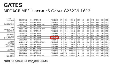 Gates G25239-1612