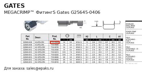 Gates G25645-0406