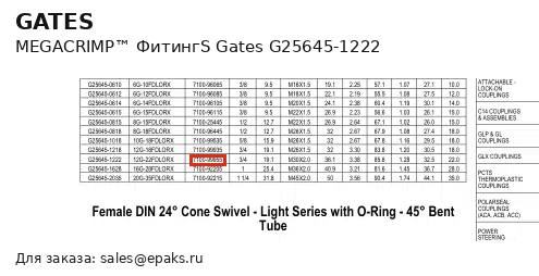 Gates G25645-1222
