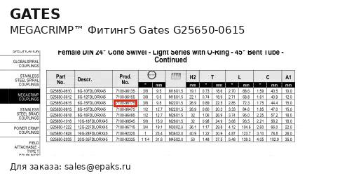 Gates G25650-0615