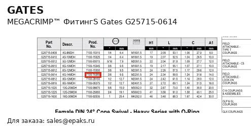 Gates G25715-0614