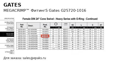 Gates G25720-1016