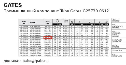 Gates G25730-0612
