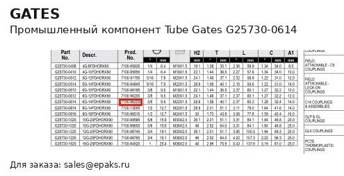 Gates G25730-0614