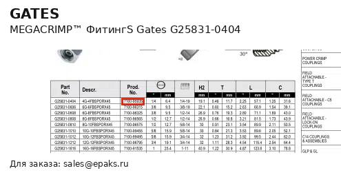 Gates G25831-0404