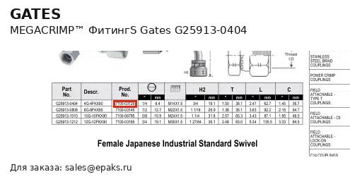 Gates G25913-0404