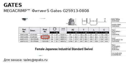 Gates G25913-0808