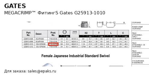 Gates G25913-1010