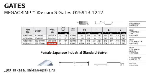 Gates G25913-1212