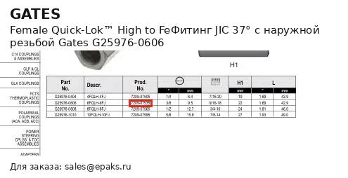 Gates G25976-0606
