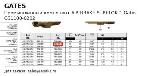 Gates G31100-0202