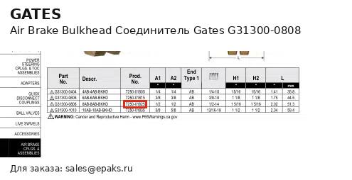 Gates G31300-0808