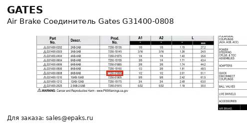 Gates G31400-0808