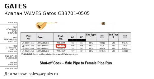 Gates G33701-0505