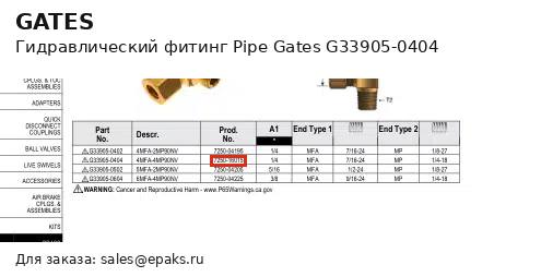 Gates G33905-0404