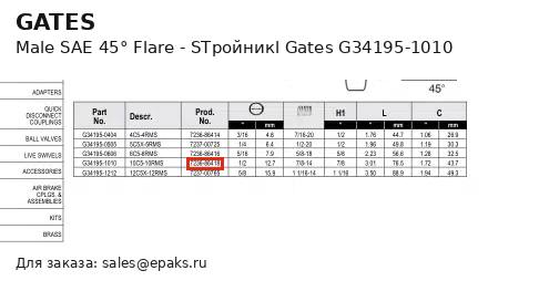Gates G34195-1010