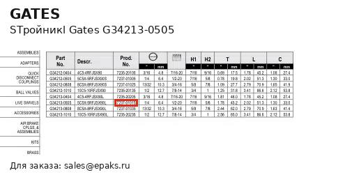 Gates G34213-0505
