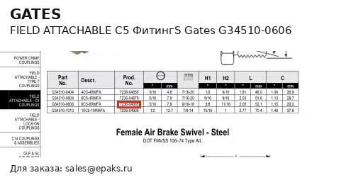 Gates G34510-0606