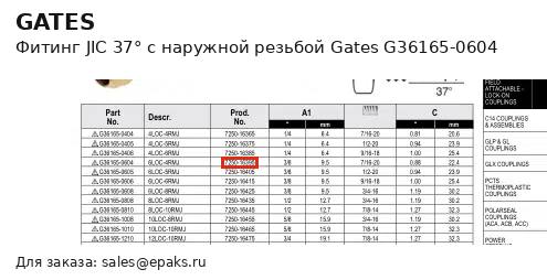 Gates G36165-0604