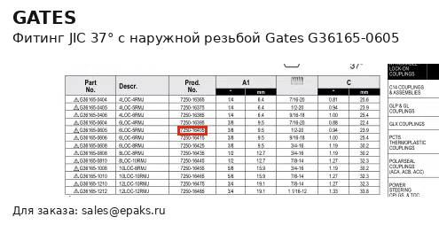 Gates G36165-0605