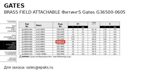 Gates G36500-0605