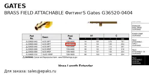 Gates G36520-0404