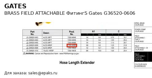 Gates G36520-0606