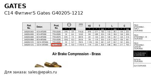 Gates G40205-1212